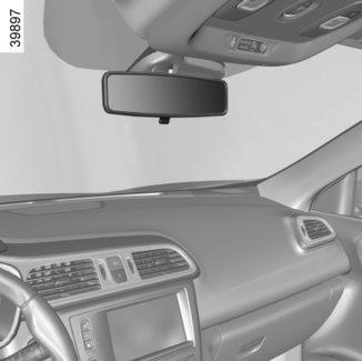 LUSTERKA WSTECZNE (2/2) 4 6 5 Lusterko wsteczne bez dźwigienki 4 Lusterko to zostaje automatycznie przyciemnione, gdy z tyłu samochodu jedzie inny pojazd z włączonymi światłami.