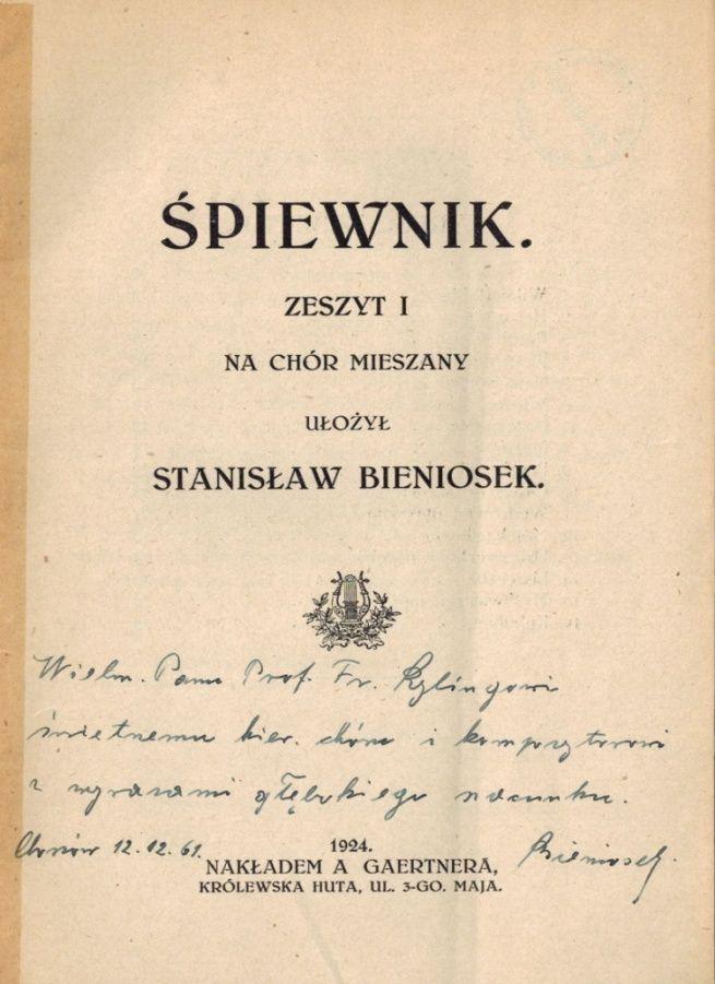 Publikacja jest wyjątkowa, zawiera ona dedykację dla Profesora Franciszka Rylinga: Wielmożnemu Panu Profesorowi