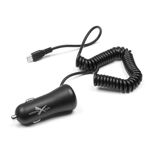 Ładowarka z microusb C 2.1A+gn.USB SAMOCH.