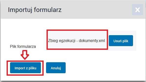Ostatnim krokiem będzie wybranie przycisku Import z