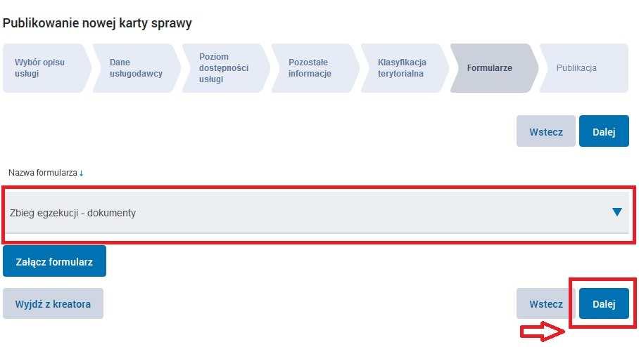 Krok 9 Klikamy następnie na przycisk Dalej