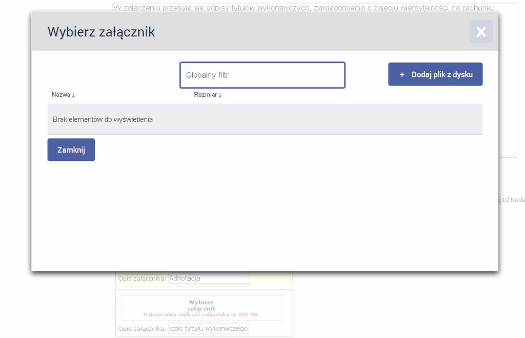 Krok 8 Dodajemy załączniki adnotacje podpisaną podpisem