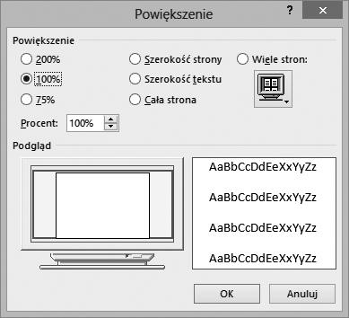 Rozdział : Poznawanie programu Microsoft Word 203 39 Ukrycie białego miejsca powoduje, że przesuwanie w długim dokumencie jest szybsze, a porównywanie zawartości dwóch stron łatwiejsze.