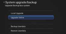 - Local Upgrade - Upgrade Online Wybierz "Upgrade Online". W OTA dostępne są trzy tryby aktualizacji.