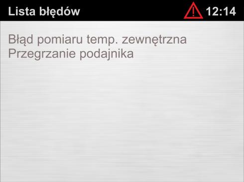 6. Alarmy Podczas pracy panelu pokojowego mogą wystąpić sytuacje awaryjne i stany alarmowe, o których informuje czerwona dioda znajdująca się z prawej strony na panelu przednim oraz symbol czerwonego