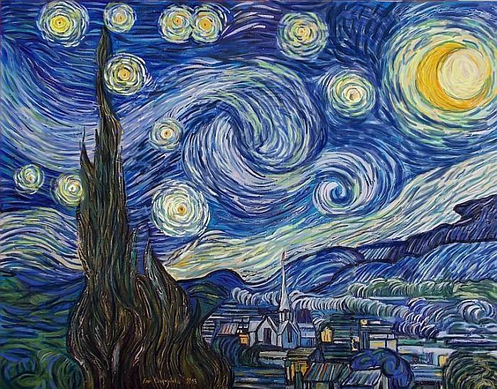Gwieździsta noc Vincent van Gogh (1853 1890) holenderski malarz