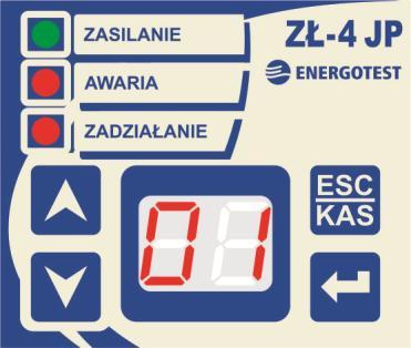 5.3.2. Jednostka polowa Rys. 3 Płyta czołowa jednostki polowej ZŁ-4 JP.