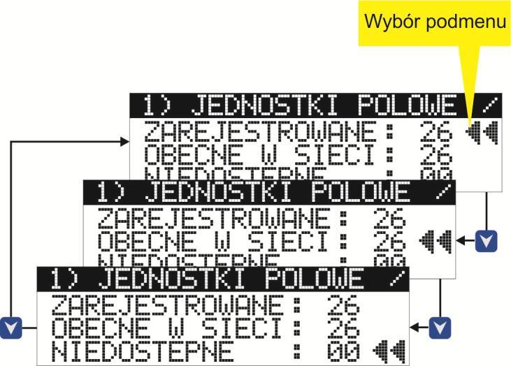 (stronami). Rys. 23 Wybór podmenu.
