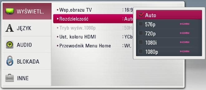 Za pomocą w/s wybierz opcję [WYŚWIETL] a następnie naciśnij d aby przejść do drugiego poziomu. 4.