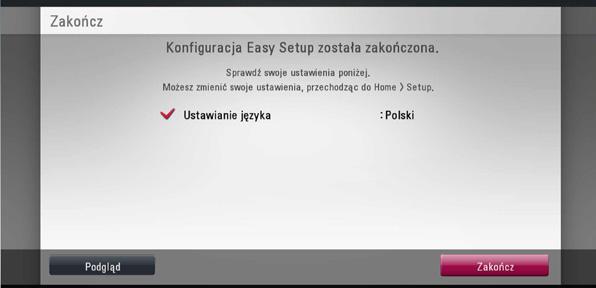 Ustawianie systemu 17 Konfiguracja początkowa Po pierwszym włączeniu jednostki, na ekranie pojawi się początkowy