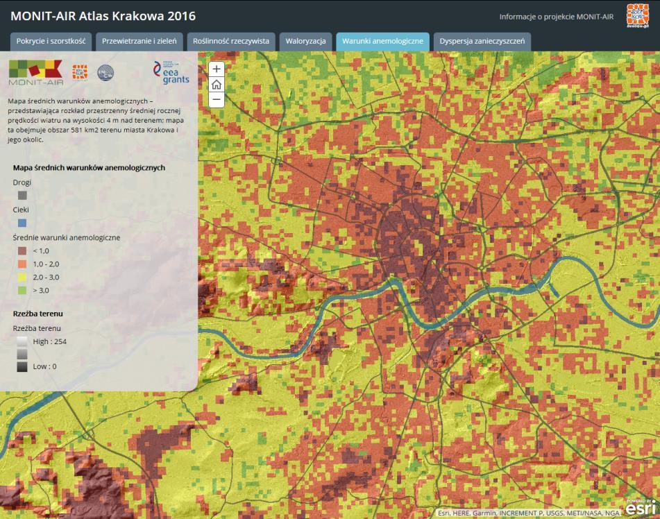 Atlas pokrycia terenu i przewietrzania