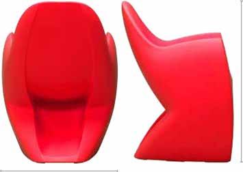 Inspired by the aerodynamic shape of modern racing cars, the LOFT chair combines smooth and sinuous lines with striking geometry.