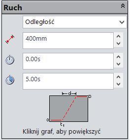 Rysunek 8.33. Parametry ruchu wstaw drugi napęd. Kliknij powierzchnię drugiego tłoka.