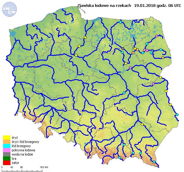 3. OCENA AKTUALNEJ I PROGNOZOWANEJ SYTUACJI HYDROLOGICZNEJ Ryc. 1. Stan wody w rzekach w Polsce Ryc. 2.