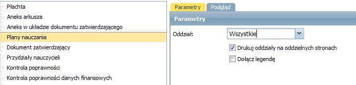 Przygotowanie Arkusza Organizacji w wersji papierowej Dokumenty pięknie generują się w wersji *pdf, niestety, należy mieć świadomość, że drukują się mniej idealnie.