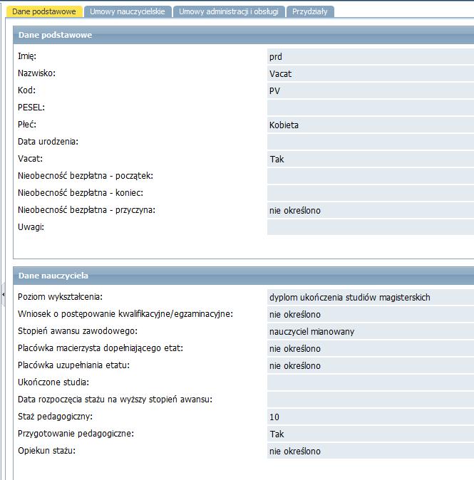 16. Arkusz/Pracownicy/Umowy/Tygodniowe pensum bazowe pensum bazowe nie może być mniejsze od 18.