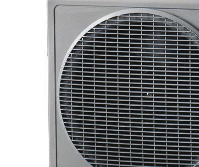 W skład systemu NIBE ARIA wchodzi jednostka zewnętrzna AG-AA10 wyposażona w inwerterową sprężarkę o modulowanej mocy grzewczej