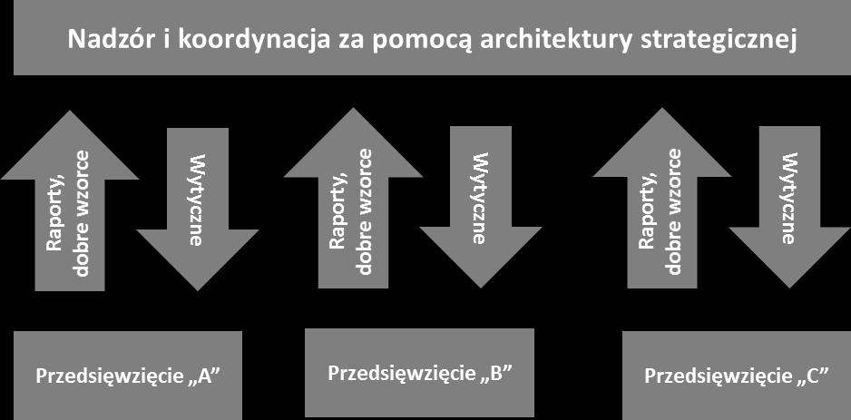 Metamodel architektury korporacyjnej państwa 153 i baz danych, kluczowych aplikacji oraz komponentów infrastrukturalnych).