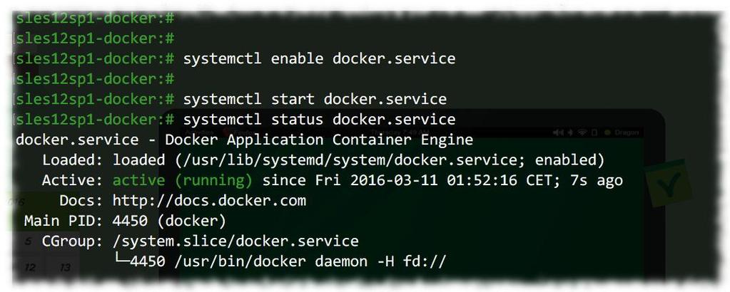 Docker - instalacja w SLES 12 SP1 systemctl start docker.