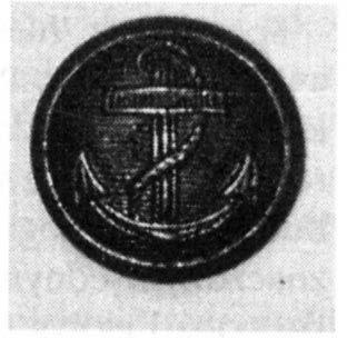 Na awersie przedstawiona jest gruba kotwica admiralicji opleciona liną, o odmiennych grotach i wydłużonej nieproporcjonalnej poprzeczce, na której jest pięć okuć.