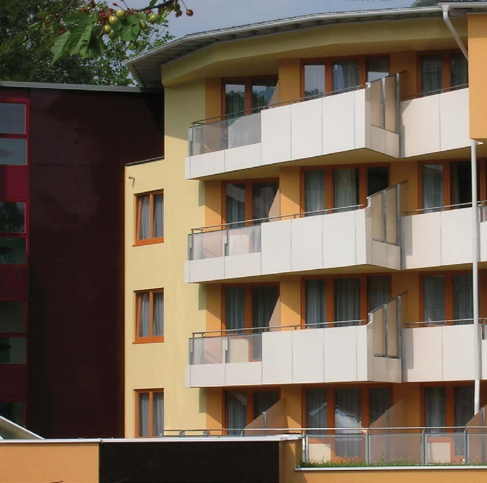katalog architekta Balkony i balustrady Płyty Kronoplan Color to idealny materiał na wypełnienia balkonów,