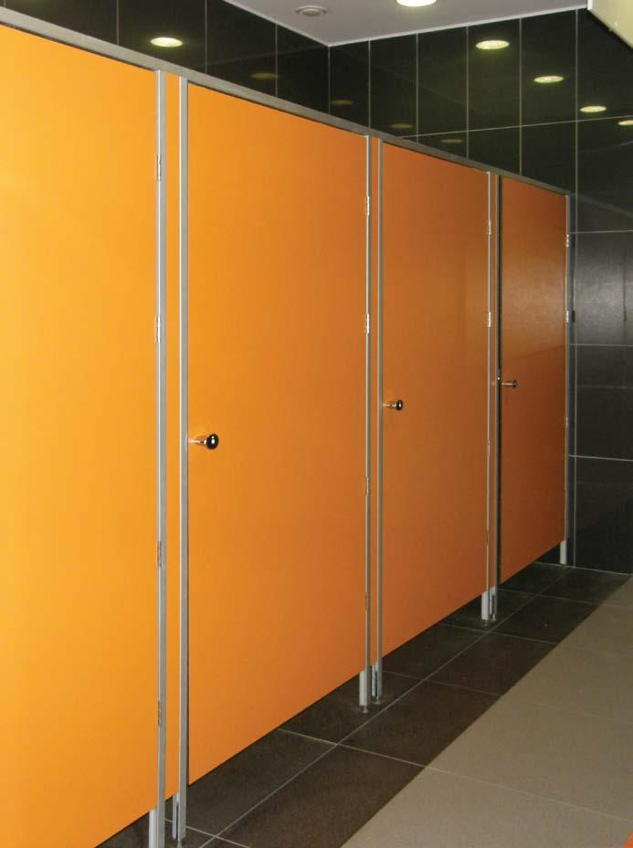 katalog architekta Kabiny sanitarne Kabiny sanitarne produkowane na bazie płyt Krono Compact przeznaczone są do wszystkich pomieszczeń o podwyższonej wilgotności powietrza oraz dużej zawartości pary