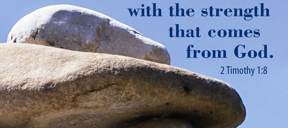 Bear your share of hardship for the gospel with the strength that comes from God. -2 Timothy 1:8 Weź udział w trudach i przeciwnościach znoszonych dla Ewangelii według danej mocy Boga.