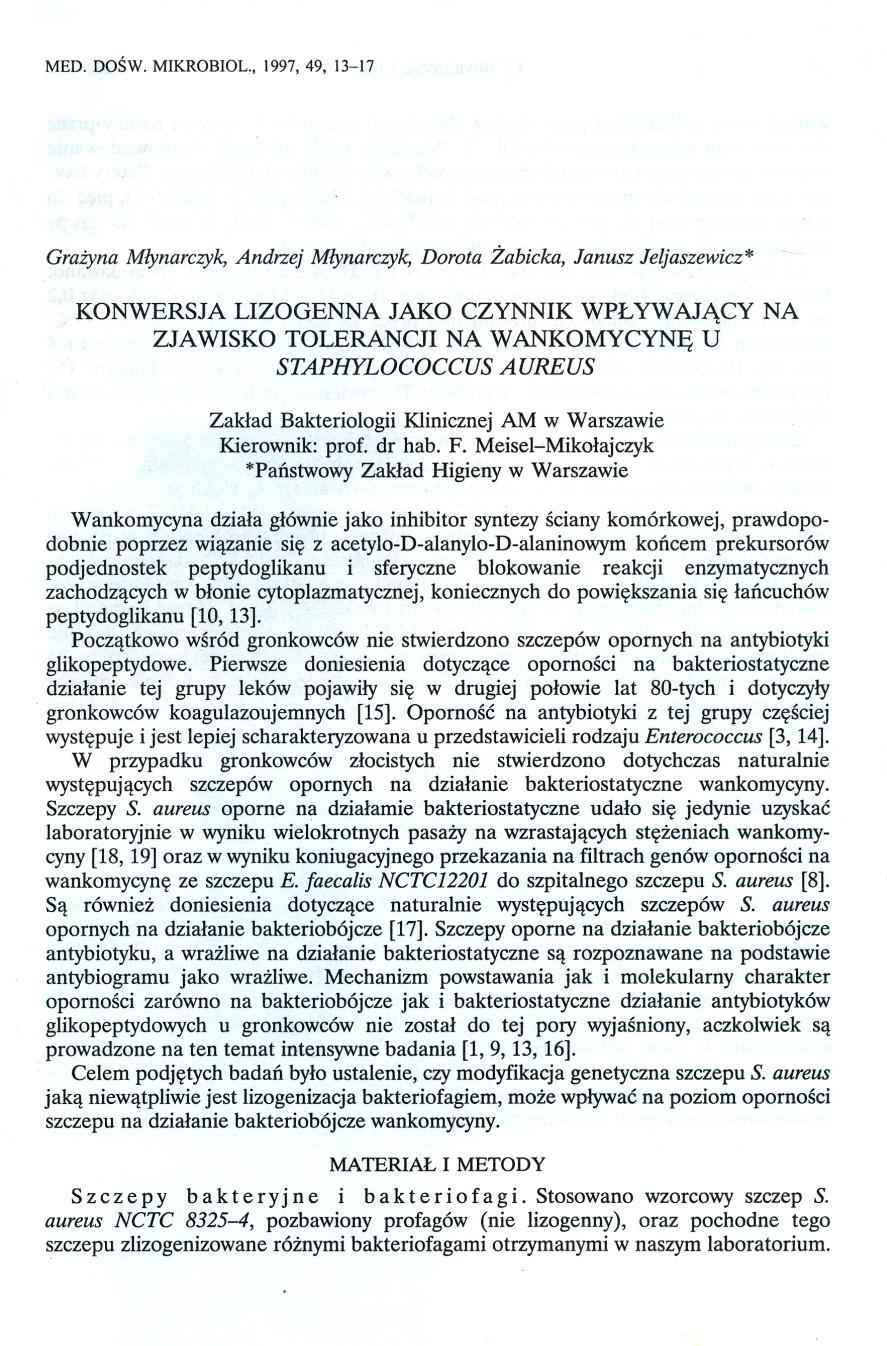 MED. DOSW. MIKROBIOL.