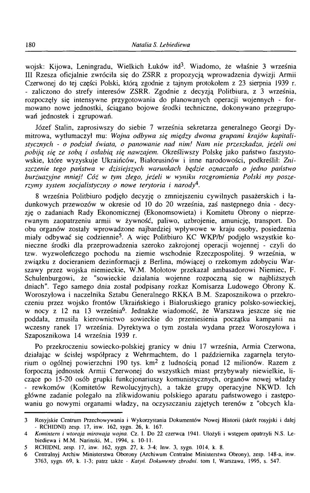 180 Natalia S. Lebiediewa wojsk: Kijowa, Leningradu, Wielkich Łuków itd3.