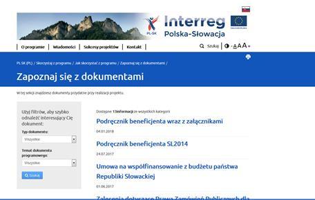 ŹRÓDŁA INFORMACJI O PROGRAMIE / PROJEKTACH Strona internetowa Programu www. plsk.eu strona regionalna ewt.slaskie.