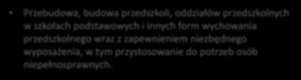 na rzecz zdobywania umiejętności i uczenia się przez całe życie poprzez rozwój infrastruktury edukacyjnej i szkoleniowej