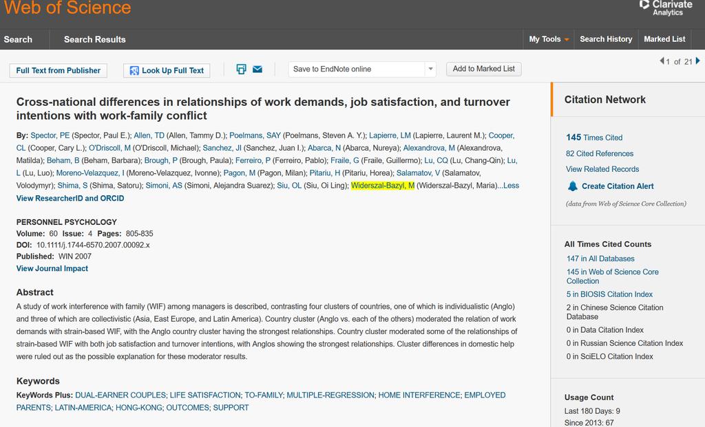 Informacje dodatkowe dostępne w rekordzie: Cross-national differences in relationships Full Text from Publisher: przekierowanie do publikacji na