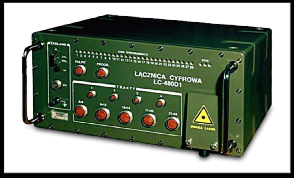- wyprowadzenie grup o przepływnościach od 128 do 2048 kb/s w postaci elektrycznej Stanag 4210, G.