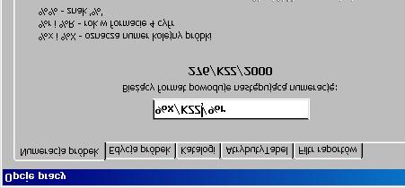 Opcje pracy programu Na kolejnych zakładkach ustawiane są parametry pracy programu. 1. Numeracja próbek.
