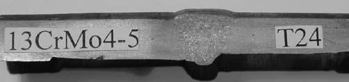 W spoinach stali T23 i T24 występuje bainit, natomiast w spoinie stali P92 jest martenzyt z niewielką ilością ferrytu delta (rys. 8-10).