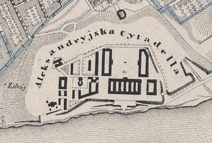Gwardii Fragment Planu Warszawy z około