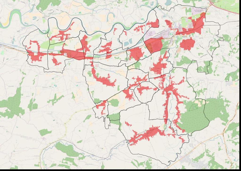 S t r o n a 55 III. GRANICE OBSZARU ZDEGRADOWANEGO Dla wyznaczenia obszarów zdegradowanych w opracowaniu wykorzystano wyniki opracowanej analizy wskaźnikowej.