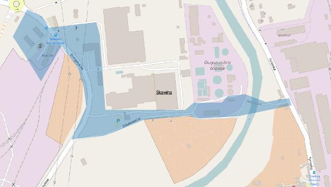 fabryka domów) z przyległymi terenami mieszkaniowymi budynki komunalne (w dawnych hotelach robotniczych).