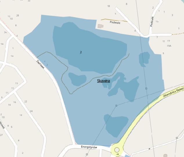 satelitarnego Granice podobszaru rewitalizacji Uzasadnienie: Całość terenu stanowi obszar poprzemysłowy (zalana kopalnia