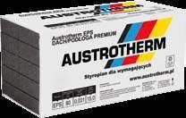 Austrotherm EPS DACH/PODŁOGA PREMIUM PRZEZNACZENIE I ZAKRES STOSOWANIA Płyty ze styropianu Austrotherm EPS DACH/PODŁOGA PREMIUM zaleca się stosować w budownictwie w zestawach wyrobów, w których