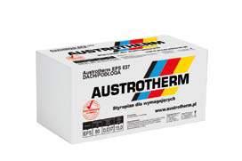 Austrotherm EPS 037 DACH/PODŁOGA przeznaczenie I ZAkREs stosowania Płyty ze styropianu Austrotherm EPS 037 DACH/PODŁOGA zaleca się stosować w budownictwie w zestawach wyrobów, w których potwierdzono