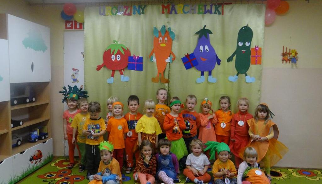 Bawiliśmy się na balu pt. Urodziny marchewki oraz balu przedszkolaka.