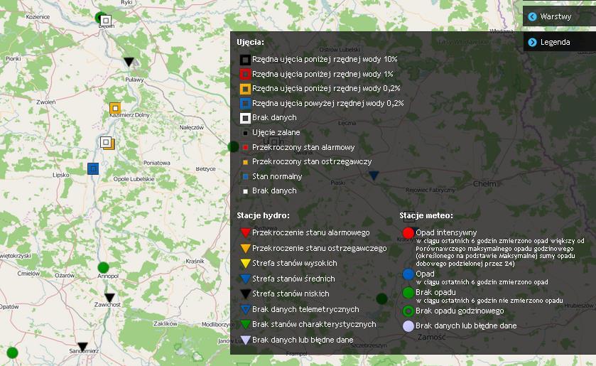 Prezentowanie danych w Monitorze ujęć wód Informacja o strefie