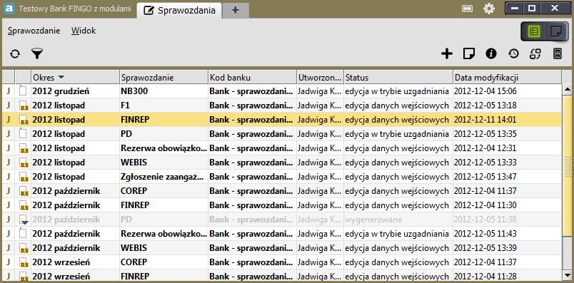 System bsługi sprawzdawczści Skrócna instrukcja użytkwnika adres kmórki, na której ustawiny jest kursr (pdświetlnej), wartść kmórki, na której ustawiny jest kursr (pdświetlnej), pusty, gdy nie jest