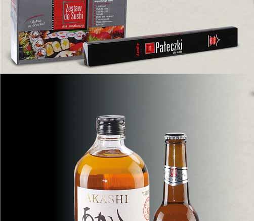 Następnie dodać ugotowany makaron ryżowy i pokrojone w kostkę tofu. Podawać z posiekanym szczypiorkiem. 109 99 WHISKY AKASHI 40% 500 ML 80810443 15 * sprzedaż po ZNAJDZIESZ NAS NA: www.