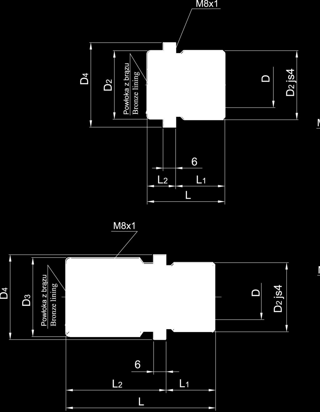 Tuleja prowadząca ronze-rite TM Guide bushing ronze-rite TM www.fcpk.pl F Typ A ISO 9448-6 Typ Uwaga: Zaczepy FZM / ZMI i śruby szczegóły na stronie L.