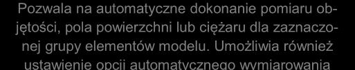 ciężaru dla zaznaczonej grupy elementów modelu.