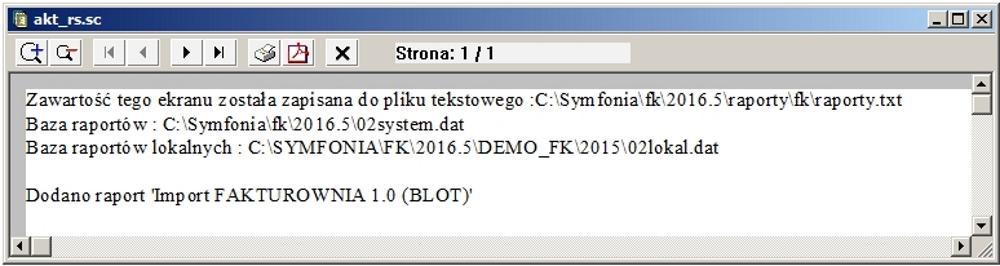 .. Program wy wietli raport podsumowuj cy o dodaniu raportów.