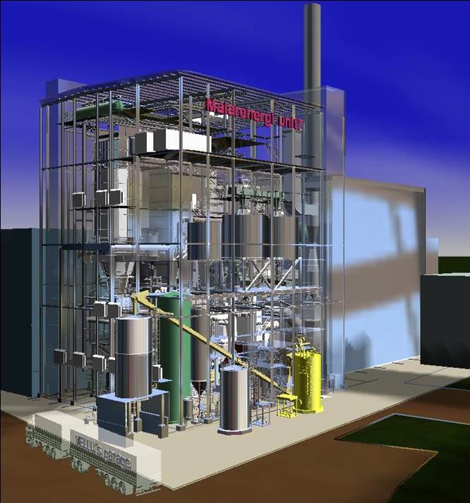 Mälarenergi AB, Västerås Blok Nr 7, Szwecja Wielopaliwowy kocioł CFB 65 MWe, 150 MWth, 58.1 kg/s, 91 bar(a), 520 C PALIWA Drewno z recyklingu Odpady leśne Wierzba energ.