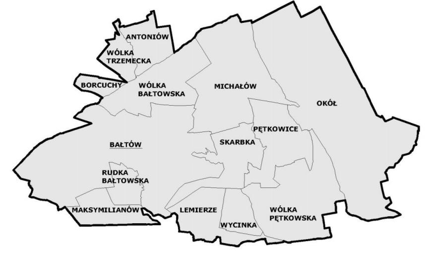10. Wólka Bałtowska Kolonia 181 Wólka Bałtowska Kolonia 11. Lemierze 151 Lemierze 12. Rudka Bałtowska 142 Rudka Bałtowska 13. Antoniów 115 Antoniów 14. Michałów 114 Michałów 15.